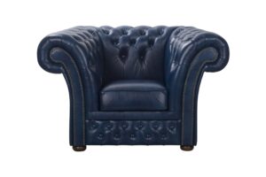 fotel chesterfield skorzany hampton blue