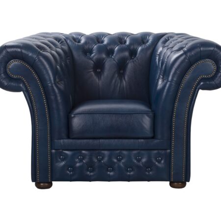 fotel chesterfield skorzany hampton blue